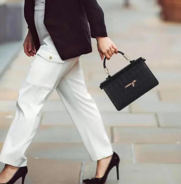 Black Quilted Style Fancy Sling Bag for Women